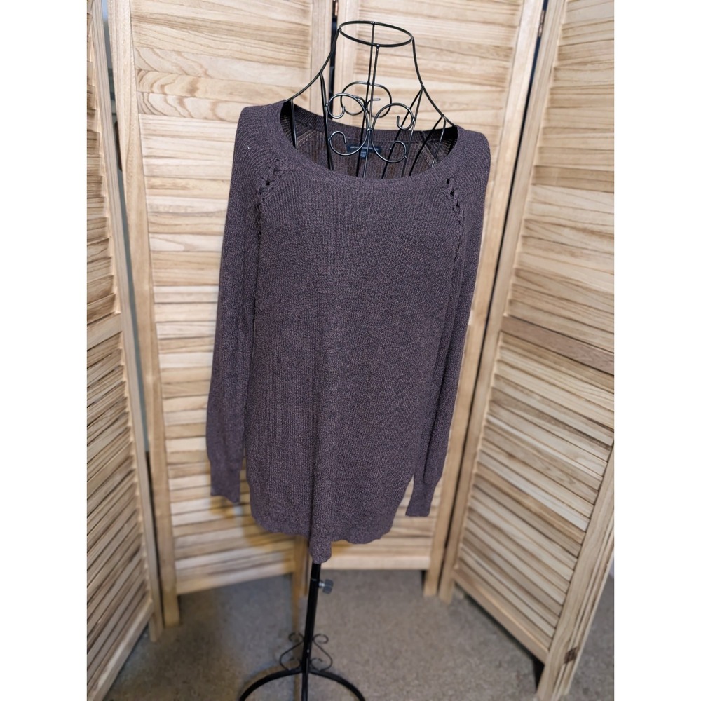 American Eagle Sweater Womens M Brown Long Sleeve Crew Neck Pullover